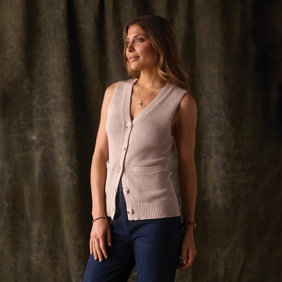 Ada Knit Button Tank - Women's