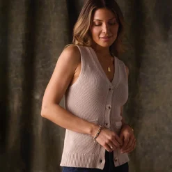 Ada Knit Button Tank - Women's