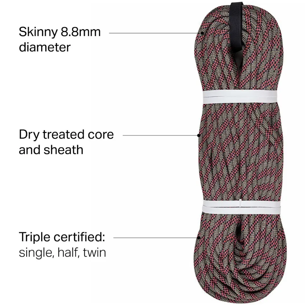 Argon Double Dry Climbing Rope - 8.8mm