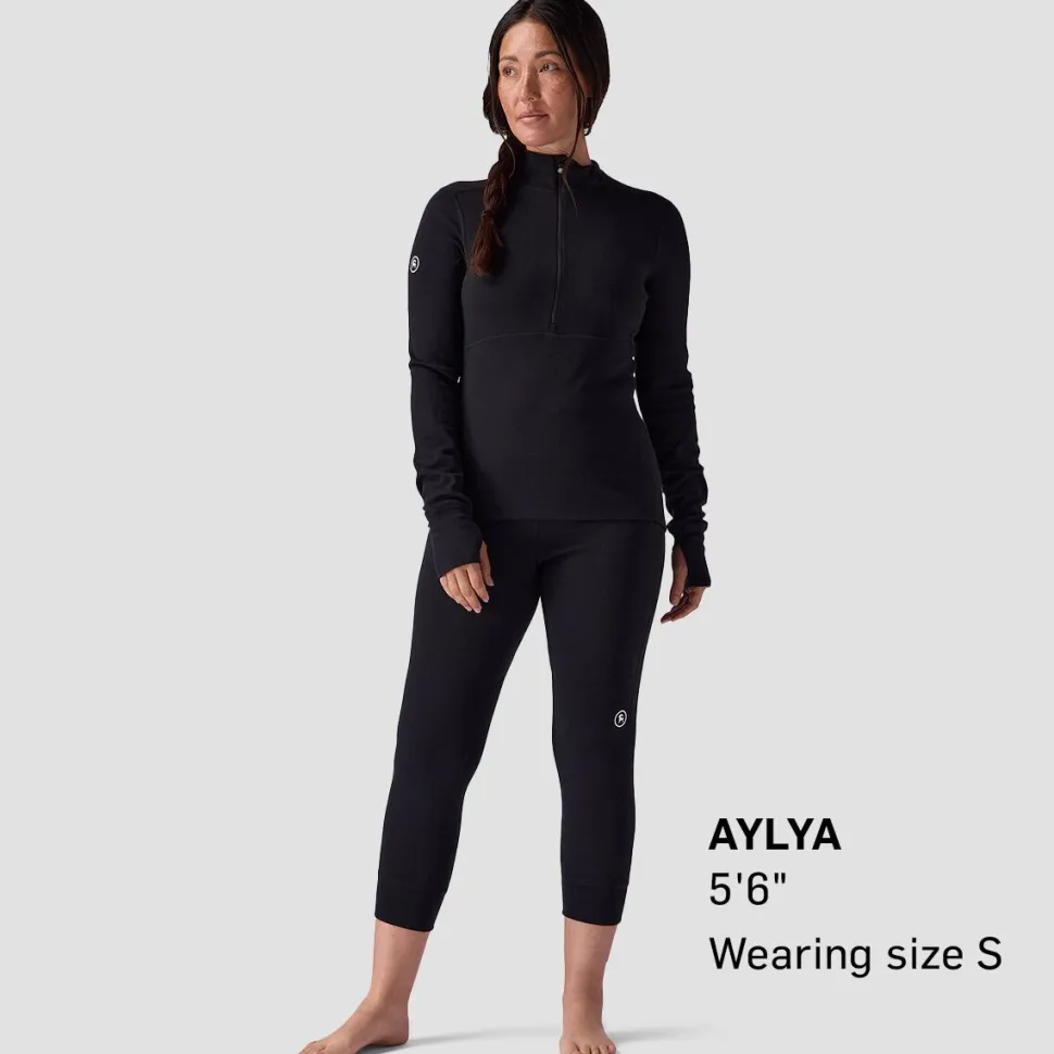 Cedars RWS Merino Mid-Wt Baselayer 3/4 Bottom - Women's
