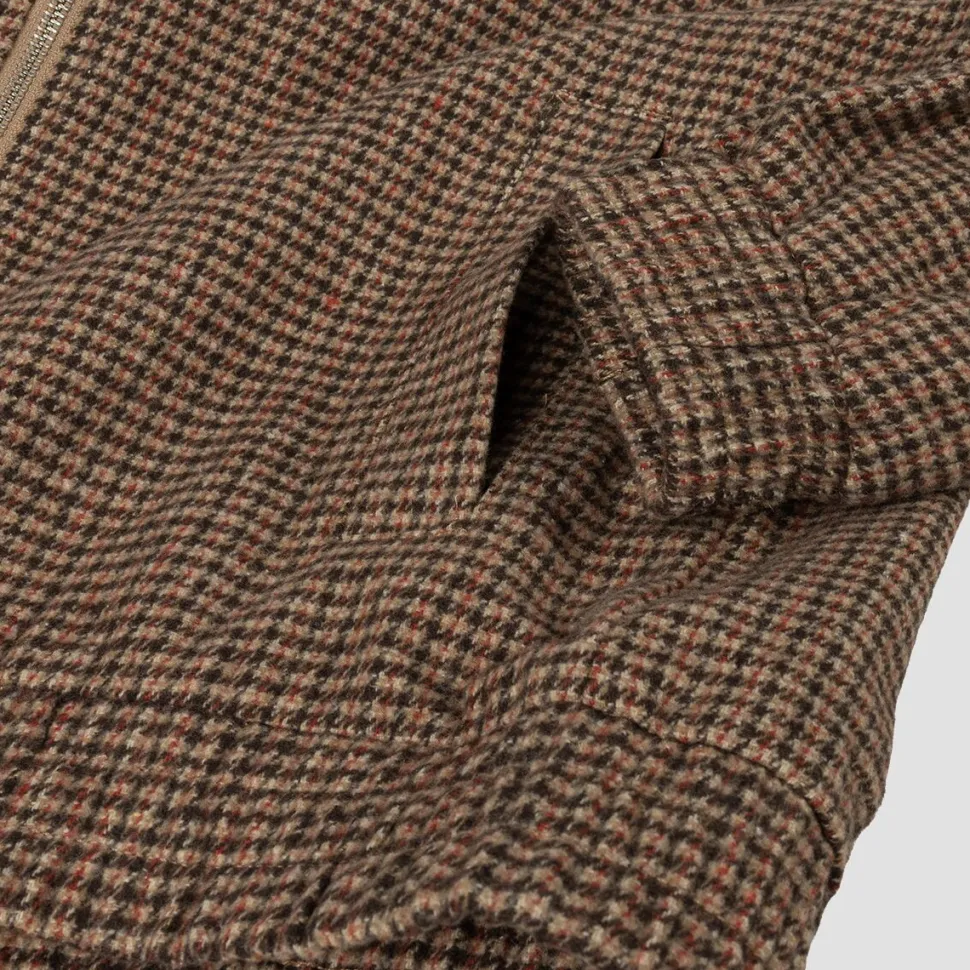 Check Oversized Bomber Jacket - Women's