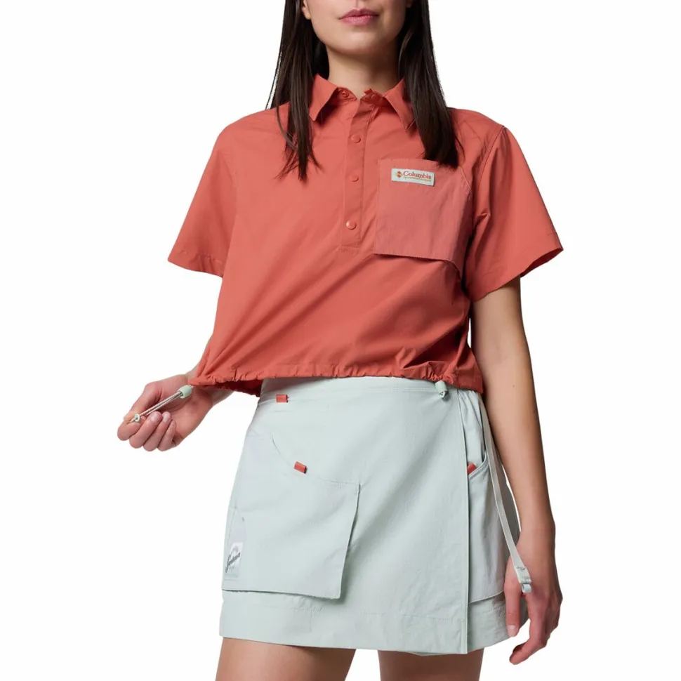 Cove Beach Woven Cropped Shirt - Women's