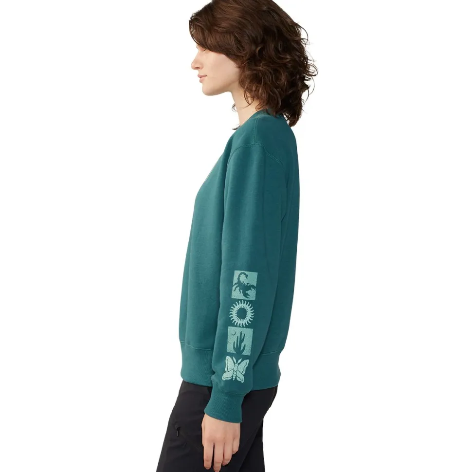 Desert Check Pullover Crew Sweatshirt - Women's