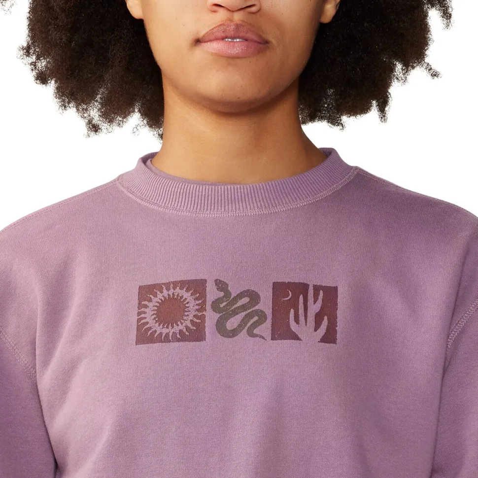 Desert Check Pullover Crew Sweatshirt - Women's