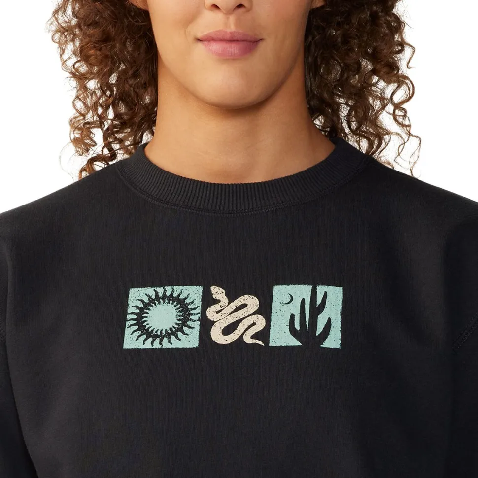 Desert Check Pullover Crew Sweatshirt - Women's