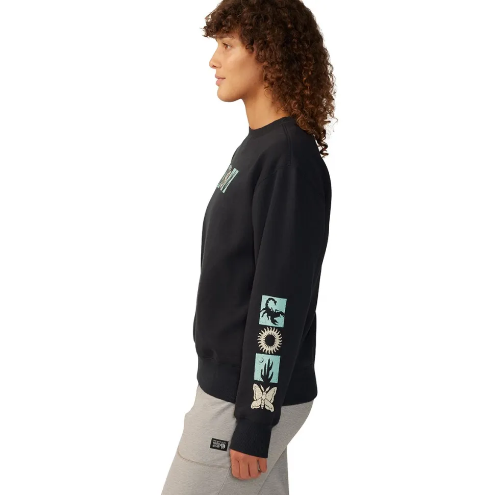 Desert Check Pullover Crew Sweatshirt - Women's
