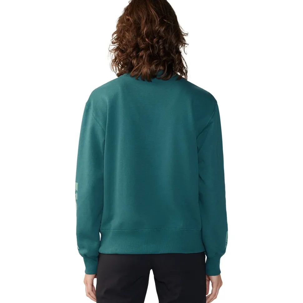 Desert Check Pullover Crew Sweatshirt - Women's