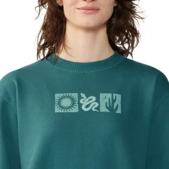 Desert Check Pullover Crew Sweatshirt - Women's