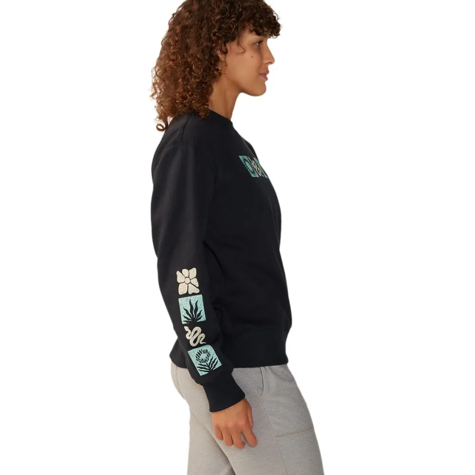 Desert Check Pullover Crew Sweatshirt - Women's
