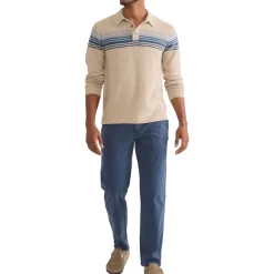 Ellias Chest Stripe Sweater Polo - Men's