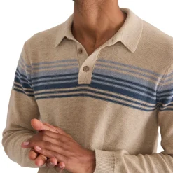Ellias Chest Stripe Sweater Polo - Men's
