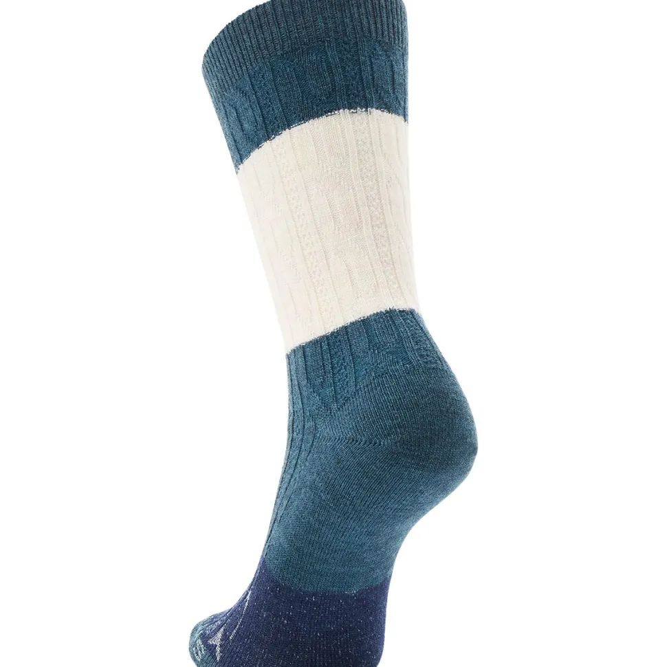 Everyday Color Block Cable Crew Sock - Women's