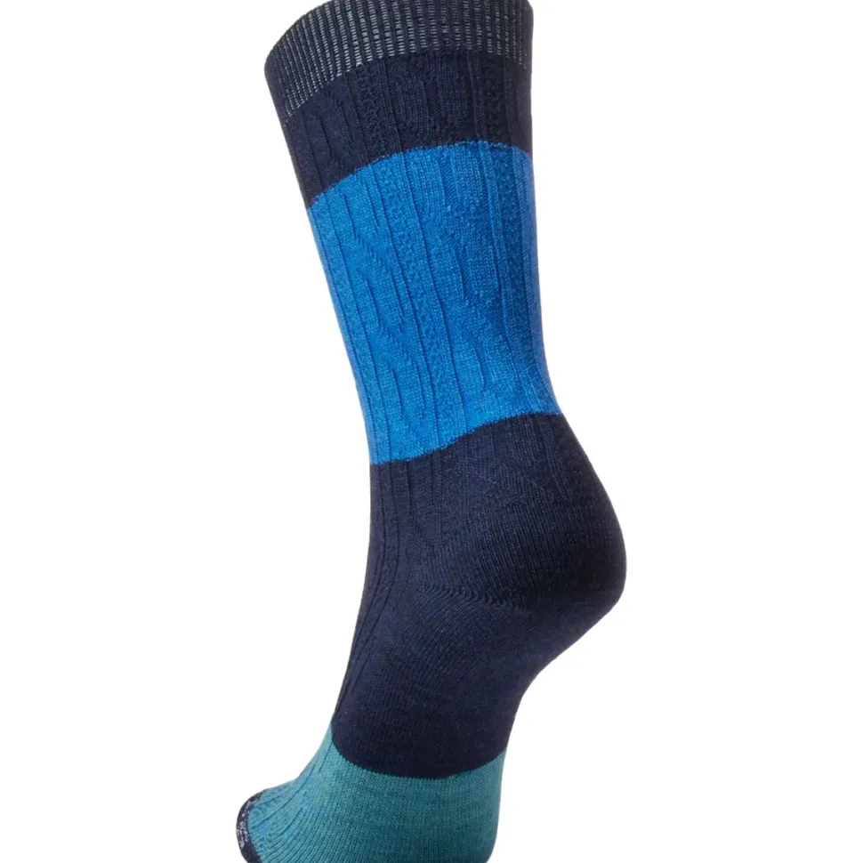 Everyday Color Block Cable Crew Sock - Women's