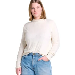 Foothill Pointelle Long-Sleeve T-Neck Shirt - Women's