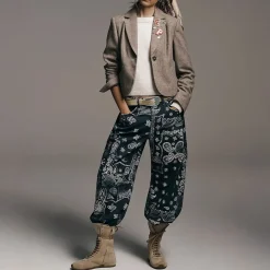 Good Luck Printed Barrel Pant - Women's