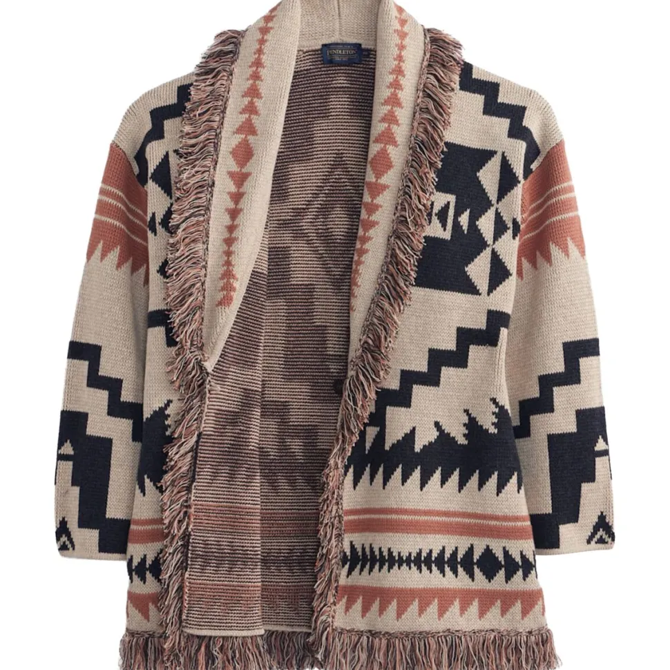 Graphic Fringe Cardigan - Women's