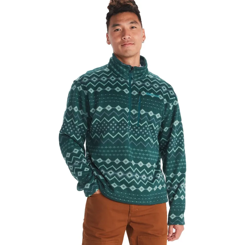 Heavyweight Drop Line Printed 1/2-Zip - Men's
