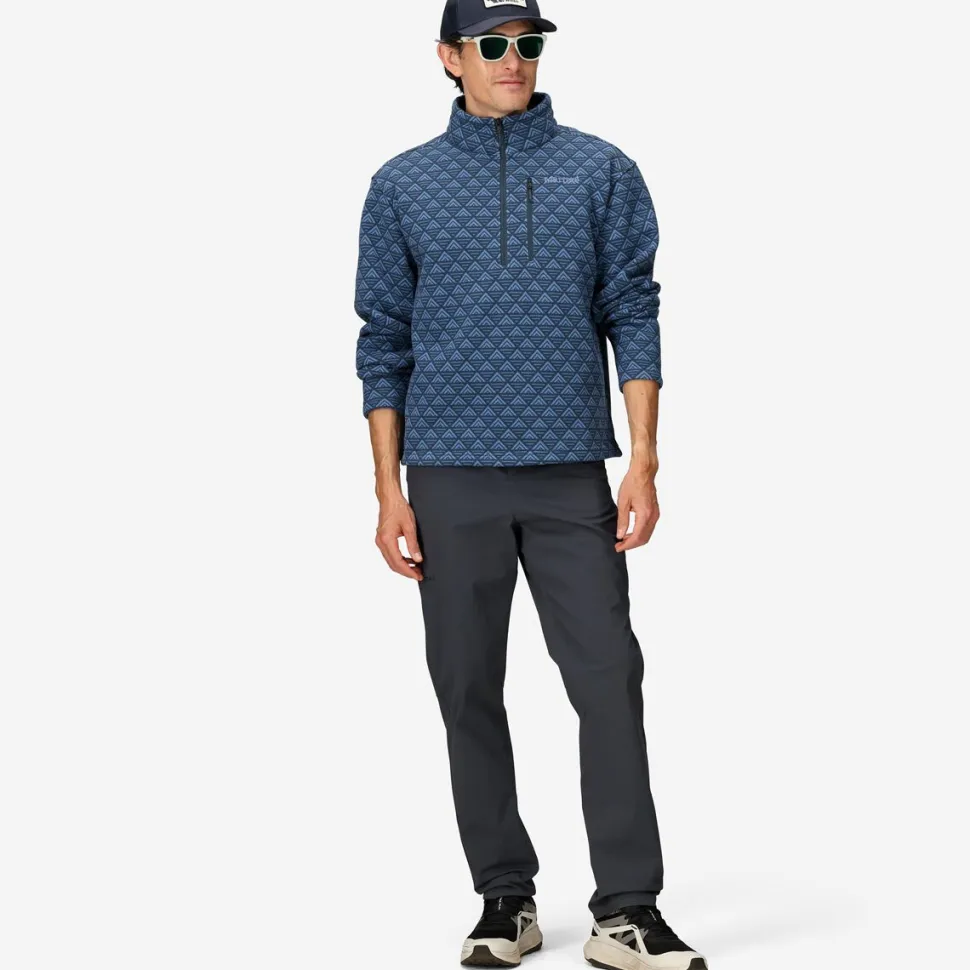 Heavyweight Drop Line Printed 1/2-Zip - Men's