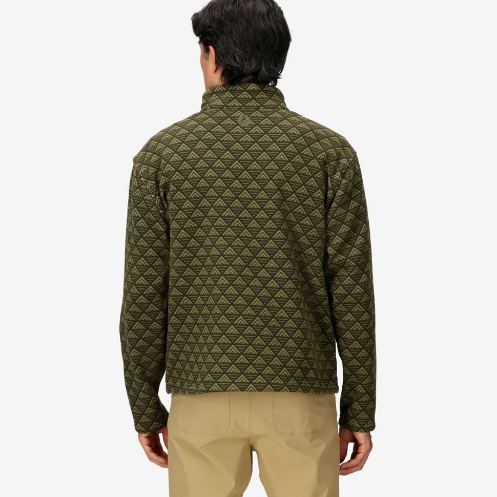 Heavyweight Drop Line Printed 1/2-Zip - Men's