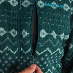Heavyweight Drop Line Printed 1/2-Zip - Men's