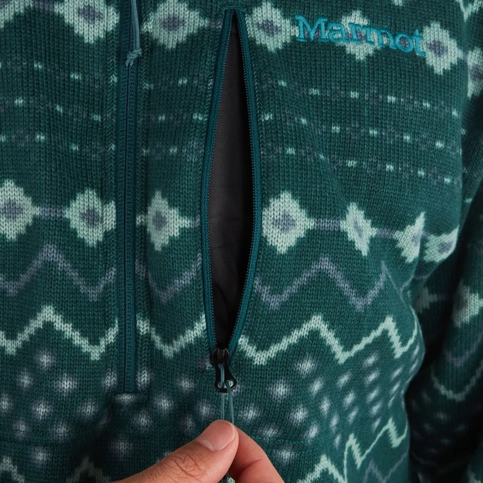 Heavyweight Drop Line Printed 1/2-Zip - Men's