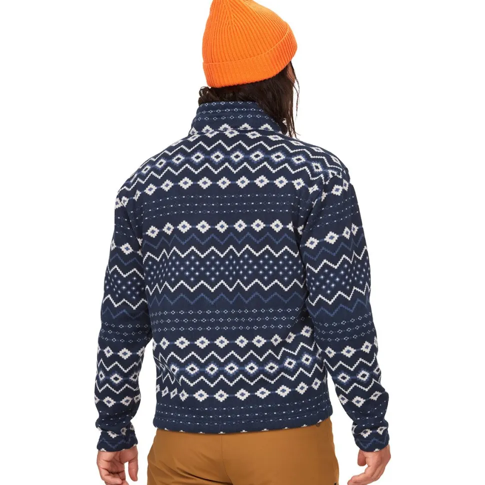 Heavyweight Drop Line Printed 1/2-Zip - Men's