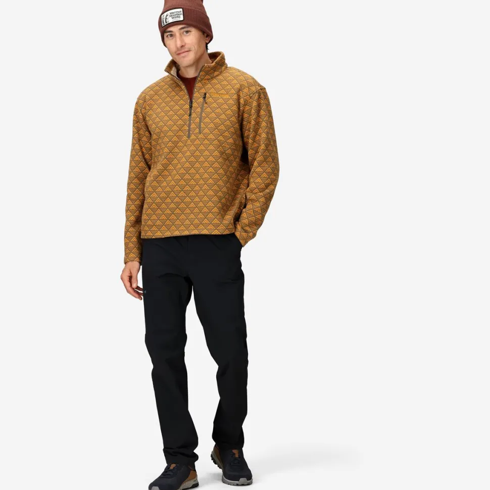 Heavyweight Drop Line Printed 1/2-Zip - Men's