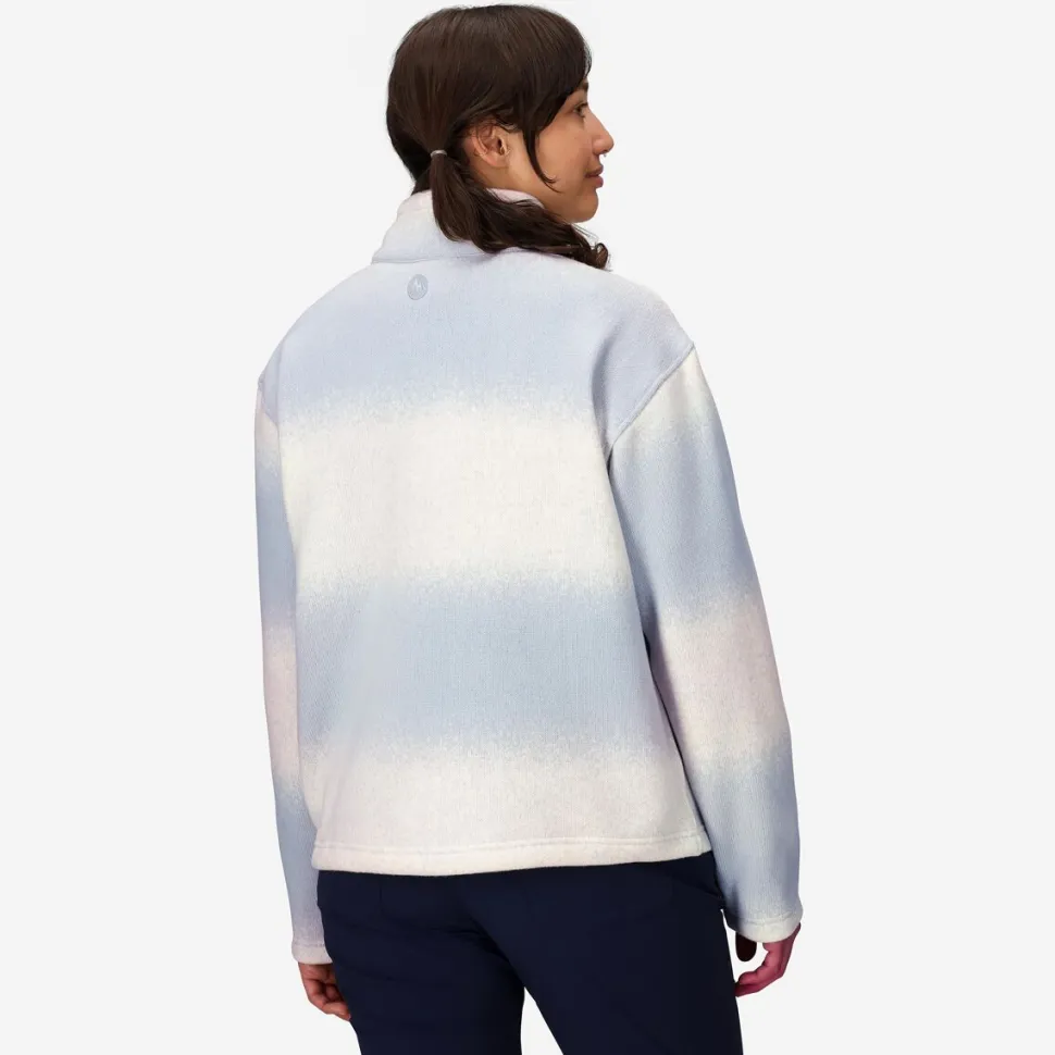 Heavyweight Drop Line Printed 1/2-Zip - Women's