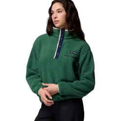 Helvetia II Cropped 1/2-Snap Fleece Pullover - Women's
