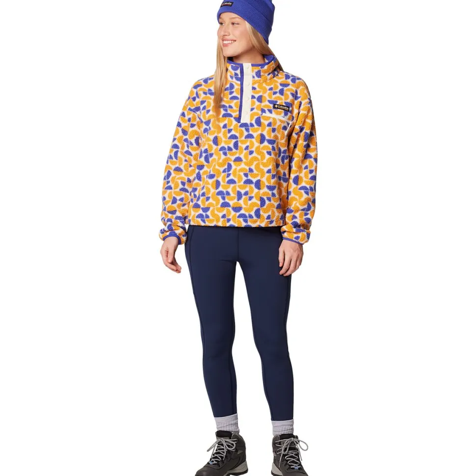 Helvetia II Printed Cropped 1/2-Snap Pullover - Women's