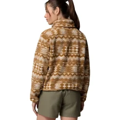Helvetia II Printed Cropped 1/2-Snap Pullover - Women's
