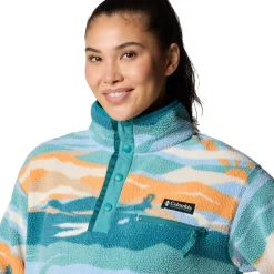 Helvetia II Printed Cropped 1/2-Snap Pullover - Women's