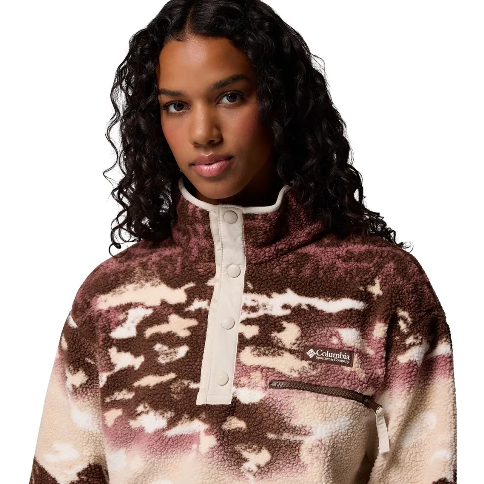 Helvetia II Printed Cropped 1/2-Snap Pullover - Women's