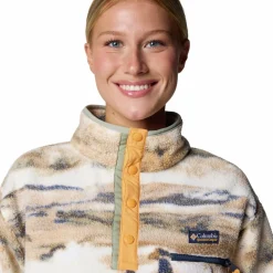 Helvetia II Printed Cropped 1/2-Snap Pullover - Women's