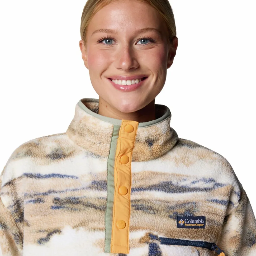 Helvetia II Printed Cropped 1/2-Snap Pullover - Women's