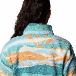 Helvetia II Printed Cropped 1/2-Snap Pullover - Women's