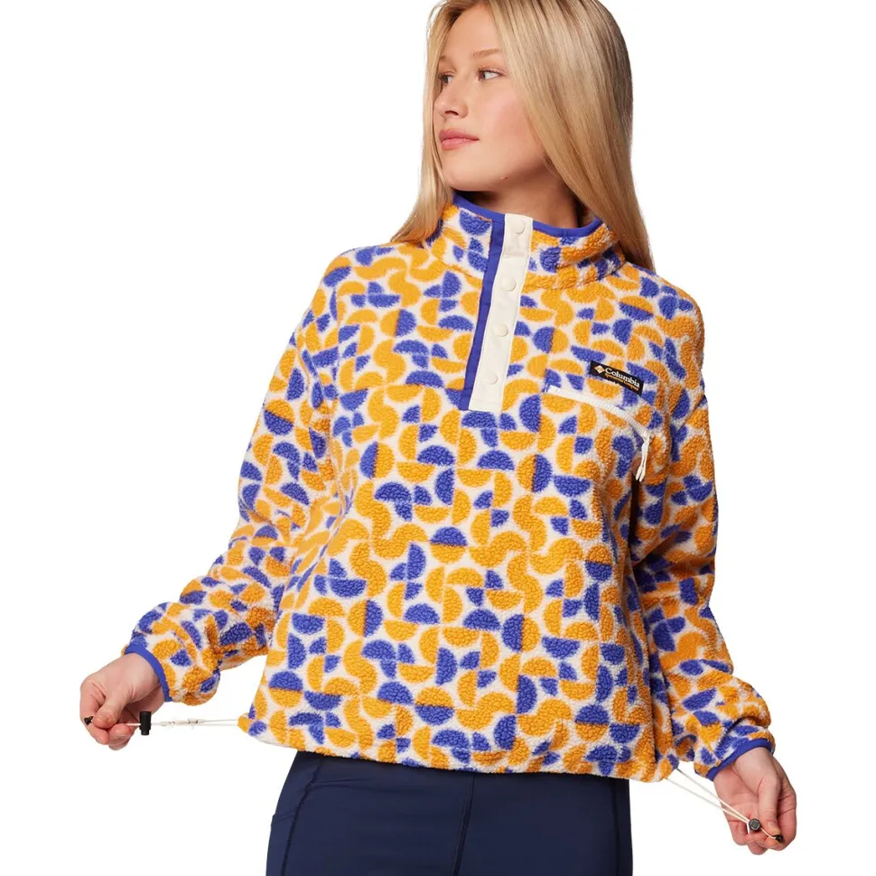 Helvetia II Printed Cropped 1/2-Snap Pullover - Women's