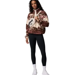 Helvetia II Printed Cropped 1/2-Snap Pullover - Women's