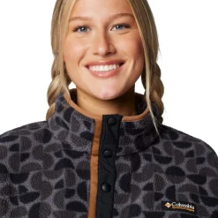 Helvetia II Printed Cropped 1/2-Snap Pullover - Women's