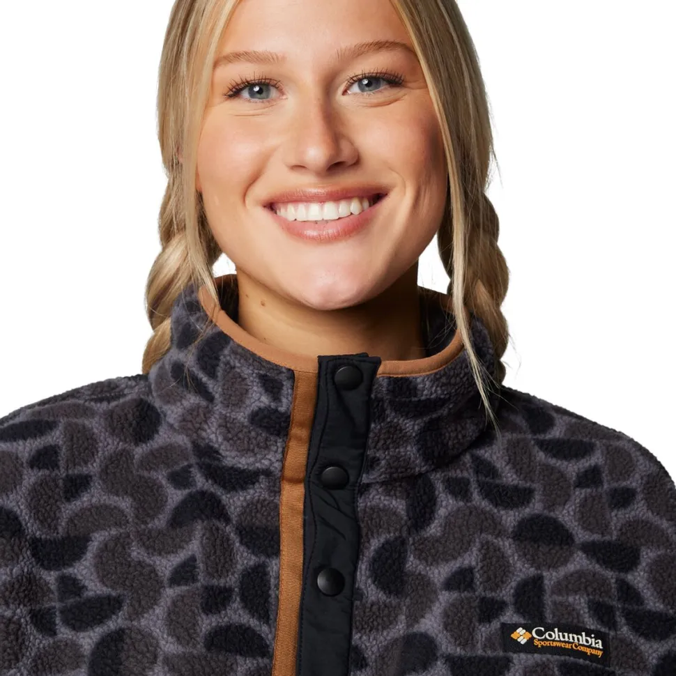 Helvetia II Printed Cropped 1/2-Snap Pullover - Women's