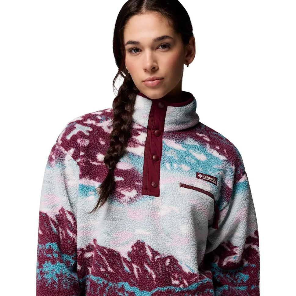Helvetia II Printed Cropped 1/2-Snap Pullover - Women's