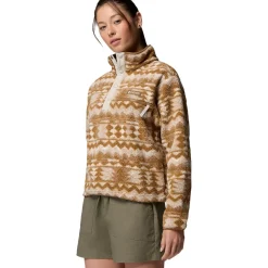 Helvetia II Printed Cropped 1/2-Snap Pullover - Women's