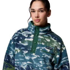 Helvetia II Printed Cropped 1/2-Snap Pullover - Women's