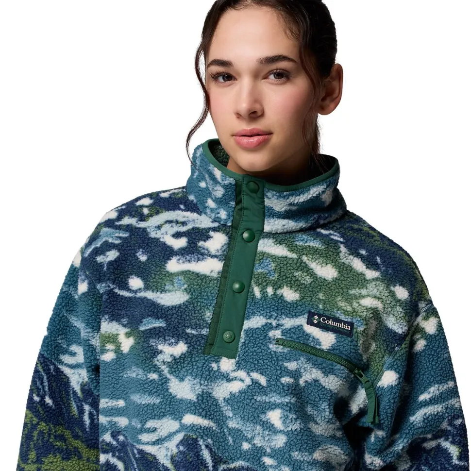 Helvetia II Printed Cropped 1/2-Snap Pullover - Women's