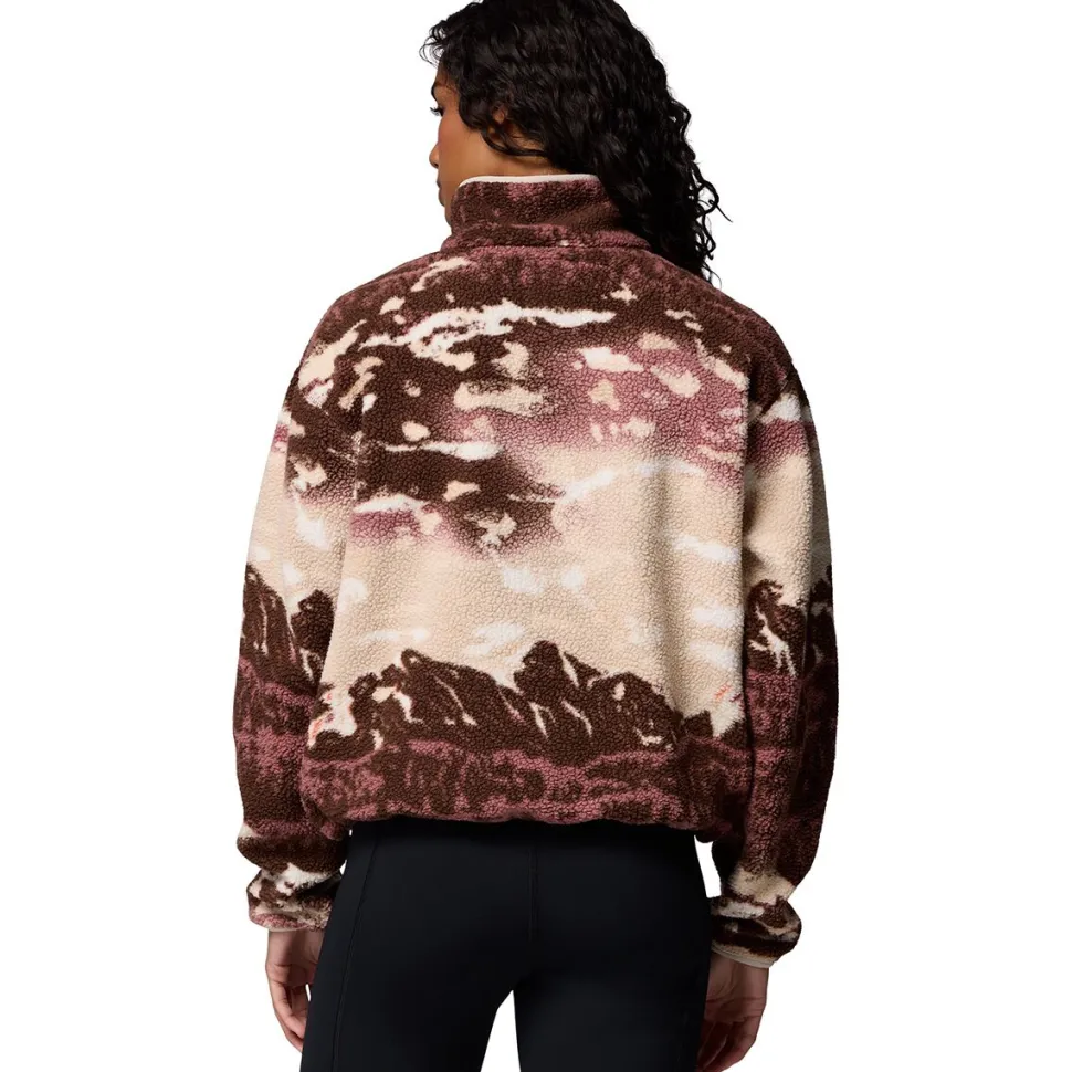 Helvetia II Printed Cropped 1/2-Snap Pullover - Women's