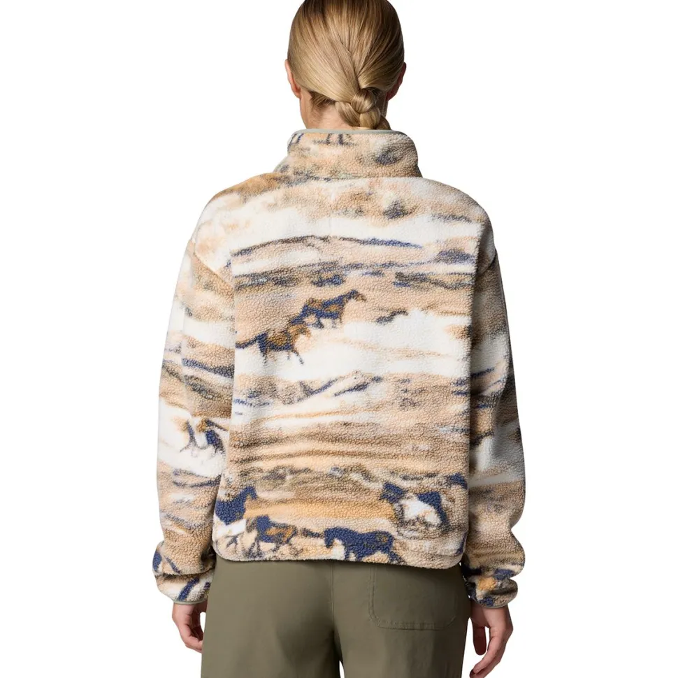 Helvetia II Printed Cropped 1/2-Snap Pullover - Women's
