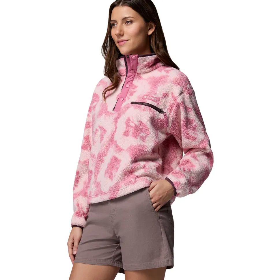 Helvetia II Printed Cropped 1/2-Snap Pullover - Women's