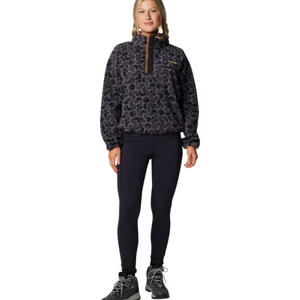 Helvetia II Printed Cropped 1/2-Snap Pullover - Women's