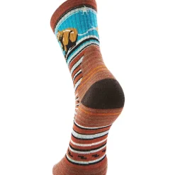 Hike Targeted Cushion Bear Stripe Mid Crew Sock - Men's
