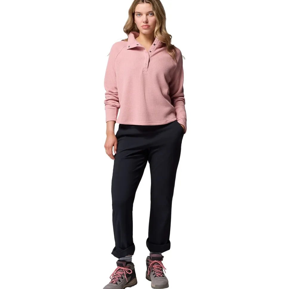 Holly Hideaway Waffle 1/2 Snap Pullover - Women's